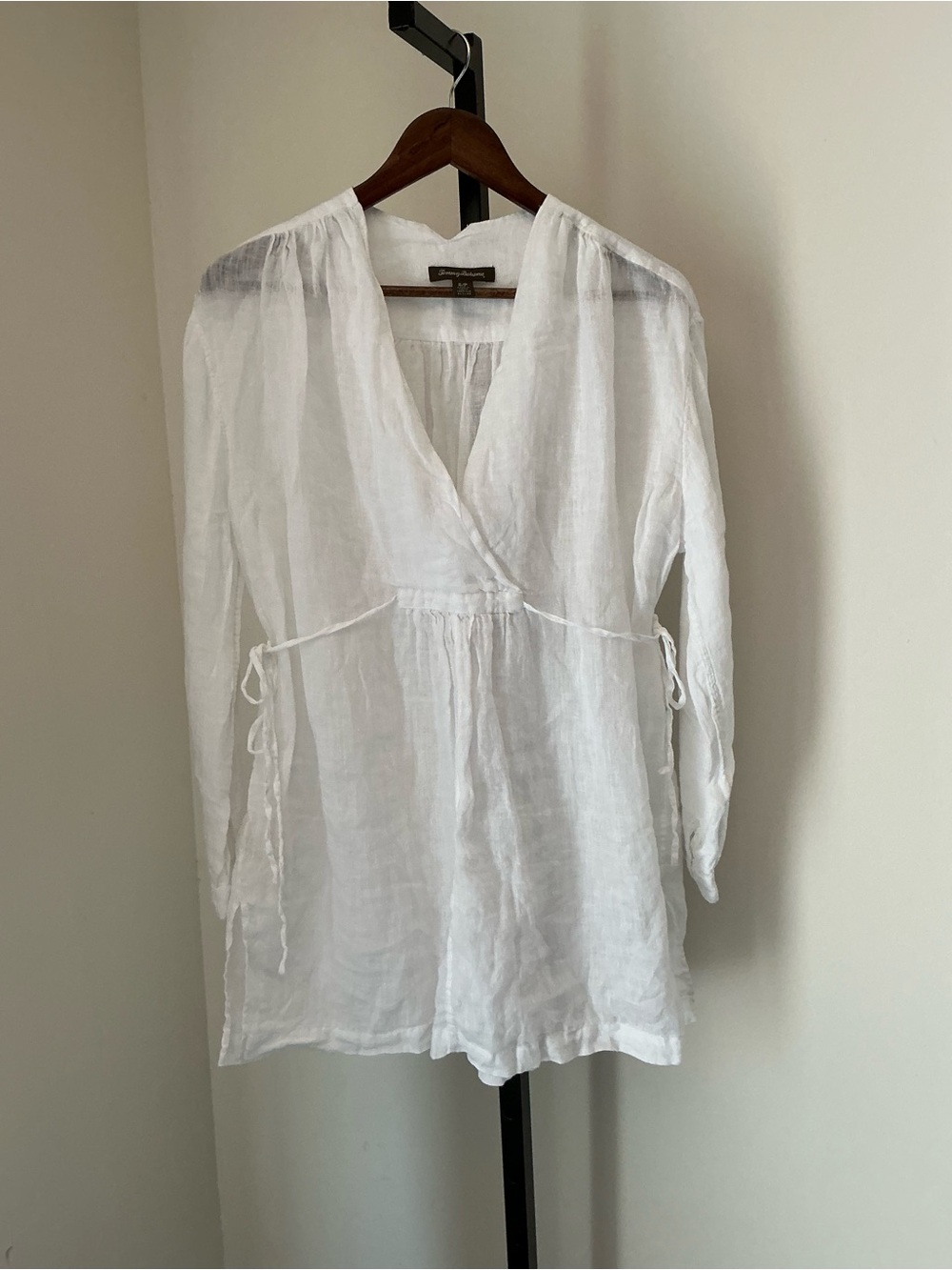 Tommy Bahama | 100% Linen V-Neck Tunic Cover-Up/Mini Dress